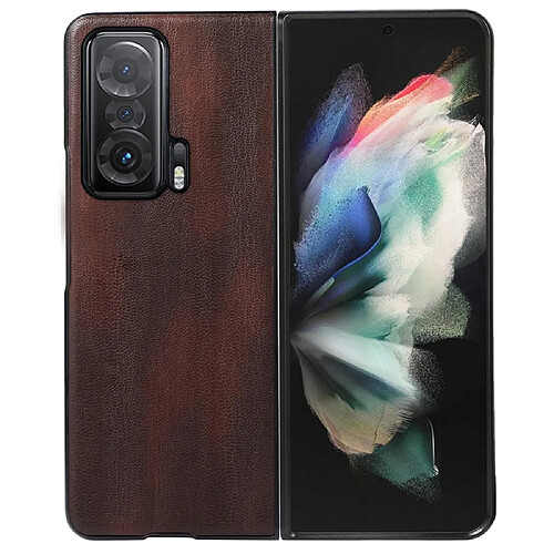 Coque en TPU + PU café pour votre Honor Magic V