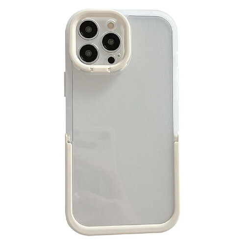 Coque en TPU anti-chute avec béquille pour votre iPhone 14 Pro Max - blanc