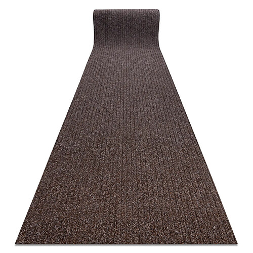 RUGSX Paillasson antidérapant pour les mètres courants 200 cm SAMOS 0300 Trapper extérieur, intérieur, sur caoutchouc - marron 200x130 cm