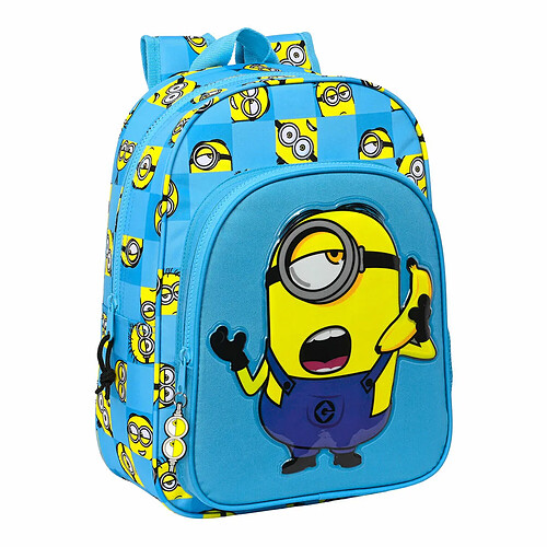 Cartable Minions Minionstatic Bleu (26 x 34 x 11 cm)