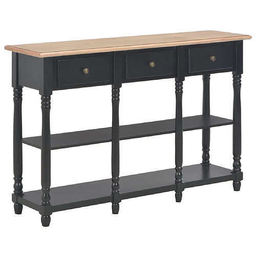 vidaXL Table console Noir 120x30x76 cm MDF