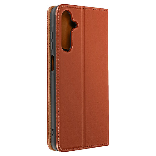 Avizar Housse pour Samsung Galaxy A25 5G Cuir Véritable Porte-carte Marron Clair