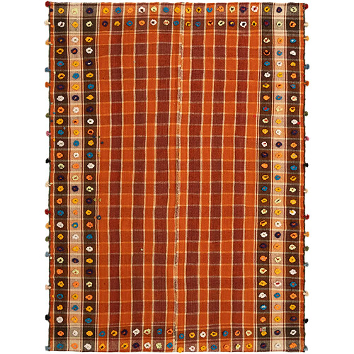 Vidal Tapis de laine 194x144 orange Jajim