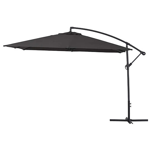 Habitat Et Jardin Parasol jardin déporté Alu Ilios 3 - Carré - 3 x3 m - Noir