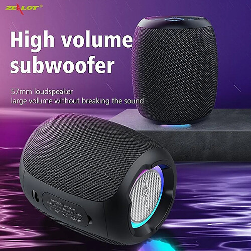 Universal Zélote S53 haut-parleur sans fil portable Bluetooth colonne étanche Hifi sans perte de haut-parleur stéréo