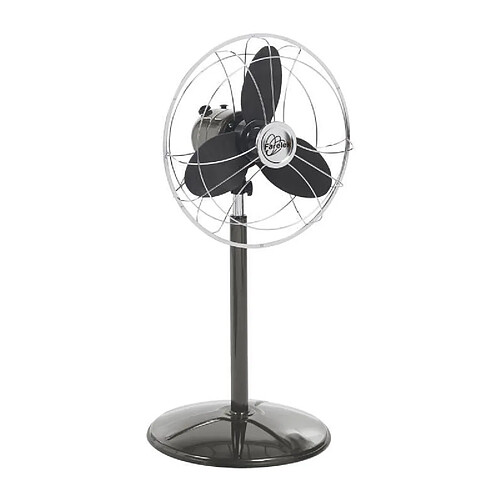 Farelek SAGUARO- Ventilateur sur pied Ø40cm 40W rétro indus anthracite et chrome