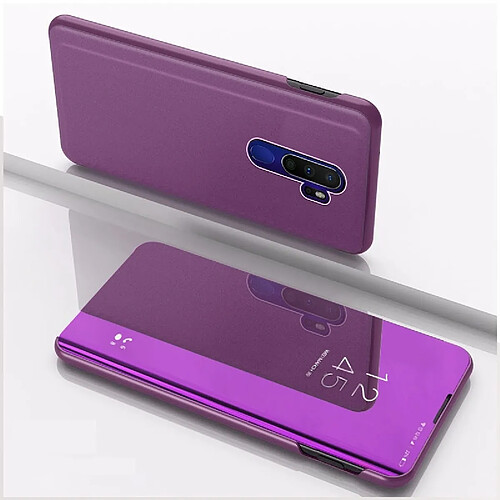 Wewoo Housse Coque Pour OPPO A9 2020 / A5 2020 miroir en cuir Flip horizontale avec support étui téléphone mobile violet