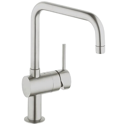 Grohe - Mitigeur d'évier SuperSteel bec en U Minta - 32488DC0