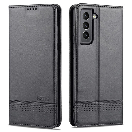 Etui en PU Magnétique auto-absorbé avec support noir pour votre Samsung Galaxy S21 FE