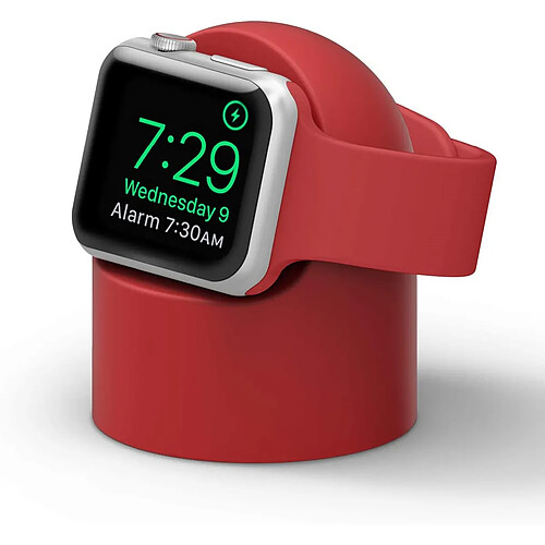 Chrono Support de charge conçu pour Apple Watch Compatible avec toutes les séries Apple Watch 44 mm / 42 mm / 40 mm / 38 mm [compatible avec le mode table de nuit],(rouge)