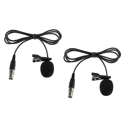 2x Casque D'Oreille Professionnel Écouteurs Micro Cravate Cablé Audio Pièce Stéréo