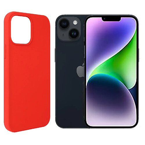 Coque de protection souple silicone Rouge pour iPhone 14 Plus -Visiodirect -