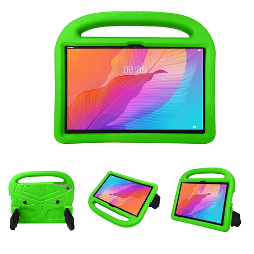 Coque en TPU Moineau Style EVA avec béquille vert pour votre Huawei Enjoy Tablet 2 10.1/T10 9.7/T10S 10.1