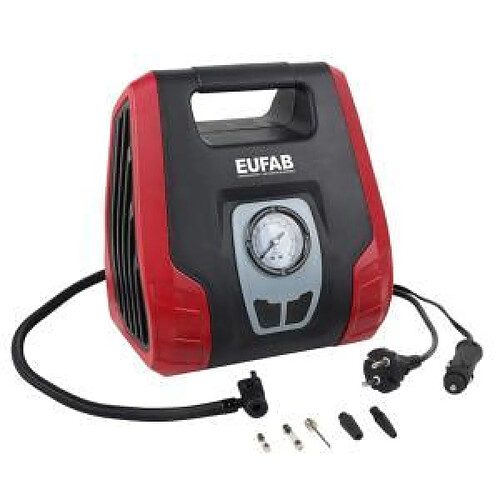 Eufab Compresseur double puissance avec raccord 12V et 230V