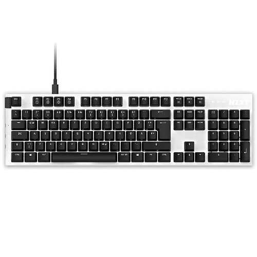 NZXT Fonction Clavier de Jeu Mécanique USB Programmation Macro Blanc