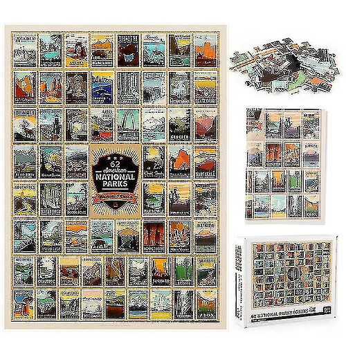 Universal 62 Puzzle du logo du parc national, 1000 PCS Décompression scolaire