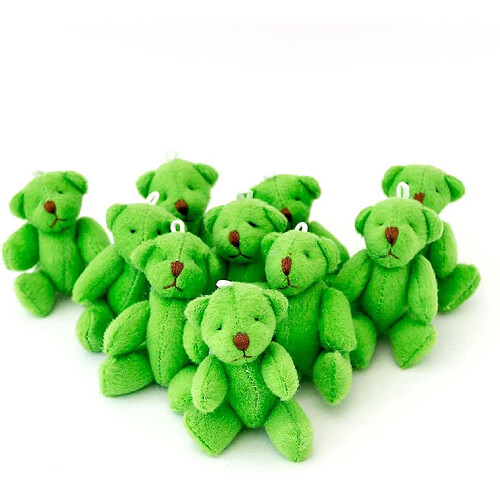 Universal Nouveau mignon et mignon petit ours en peluche vert x 5 - cadeau cadeau anniversaire noël