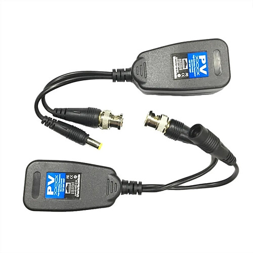 Wewoo Balun vidéo 2 PCS Anpwoo 205PV 2 en 1 puissance + HD-CVI / AHD / CVI Transmetteur passif torsadé