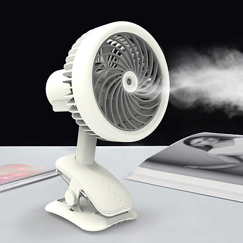 Universal Ventilateur USB portable à ciseaux à 360 ° avec humidificateur Purificateur d'air rechargeable 1200 mAh Mini ventilateur de bureau 3 vitesses refroidissement super silencieux | Gadget USB