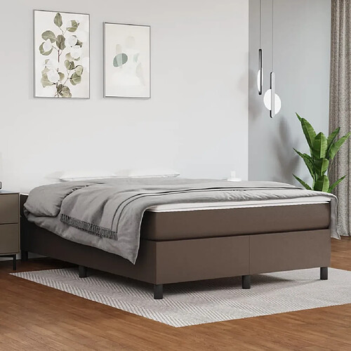 vidaXL Cadre de lit sans matelas marron 140x190 cm similicuir