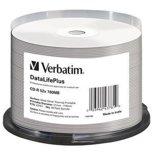 Verbatim DataLifePlus CD-R 700 Mo 50 pièce(s)