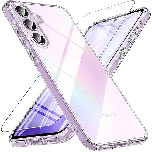 Coque Silicone Transparente + Verre Trempe Pour Samsung Galaxy A35 5G Little Boutik©