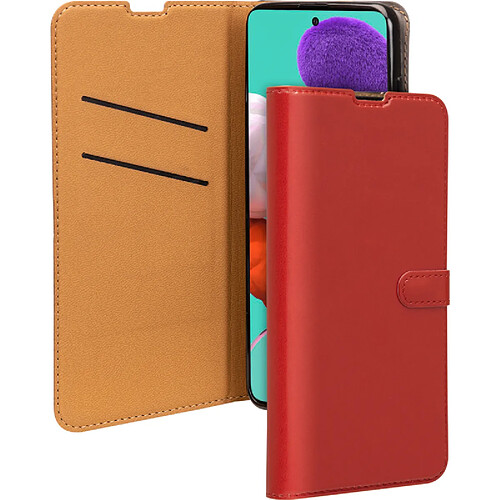 Bigben Etui Folio Wallet rouge avec languette de fermeture pour Samsung Galaxy A51