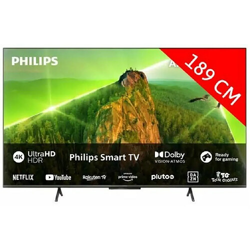 Philips TV LED 4K 189 cm 75PUS8108/12 Ambilight 189 cm 4K UHD