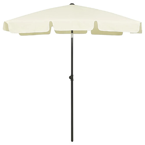 Helloshop26 Parasol de plage jaune 180 x 120 cm sable 02_0008395