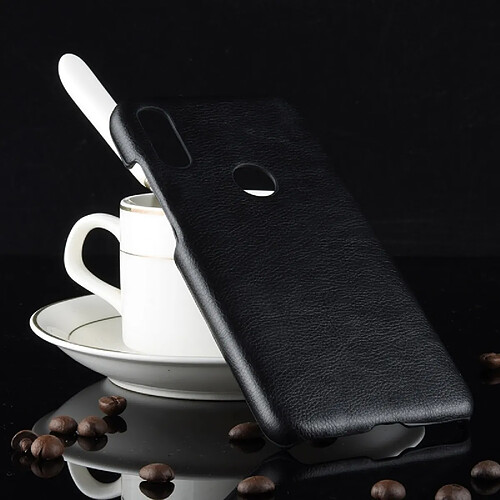 Wewoo Coque antichoc Litchi Texture PC + PU pour Xiaomi Mi Play (Noir)