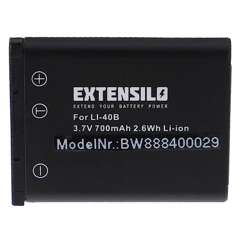 Vhbw EXTENSILO Batterie compatible avec Agfa Agfaphoto Optima 3, 100, 102, 103, 104, 830UW appareil photo, reflex numérique (700mAh, 3,7V, Li-ion)