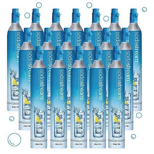 Lot de 18 cylindres de recharge de gaz co2 60l pour machine à gazéifier - 18 x cylindre gaz - SODASTREAM