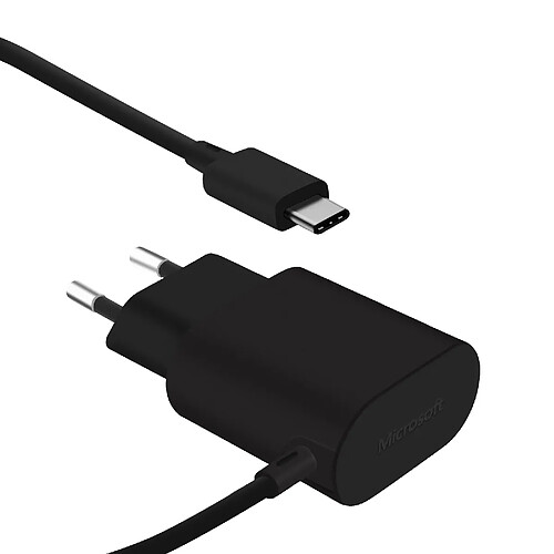 Chargeur secteur avec câble USB-C intégré de 1m 15W Microsoft - Noir