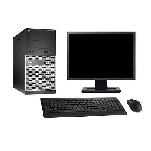 PC Dell 7020 Ecran 27" Gaming GTX 1050Ti i5-4570 RAM 16Go 240Go SSD 2To HDD W10 · Occasion