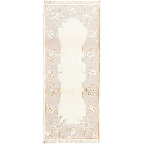 Vidal Tapis de couloir en laine 201x84 beige Darya