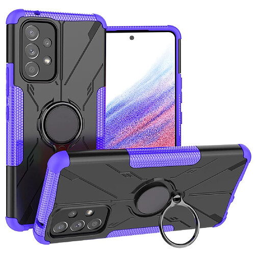 Coque en TPU antichoc, anti-chute avec béquille pour votre Samsung Galaxy A53 5G - violet