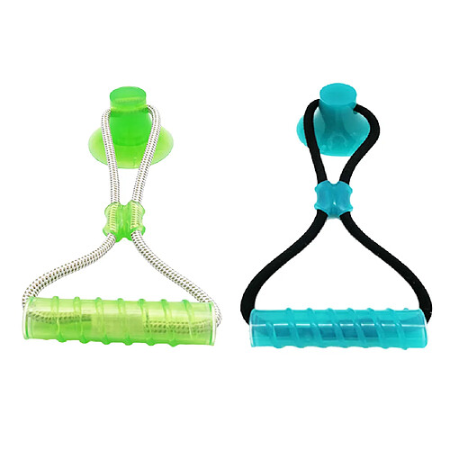 2pieces Chien Interactif Jouet Jouet En Caoutchouc Chewing-Bite Aspiration Coupe Jouet W / Ball