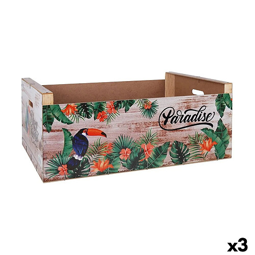 Dessous de plat Confortime Paradise Bois Tropical 58 x 39 x 21 cm (3 Unités)