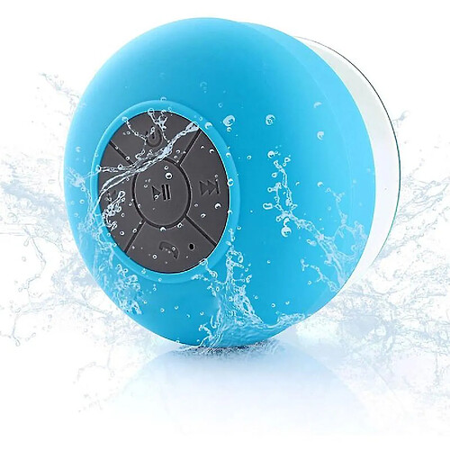 Universal Haut-parleur Bluetooth à aspiration imperméable portable pour salle de bain (bleu)