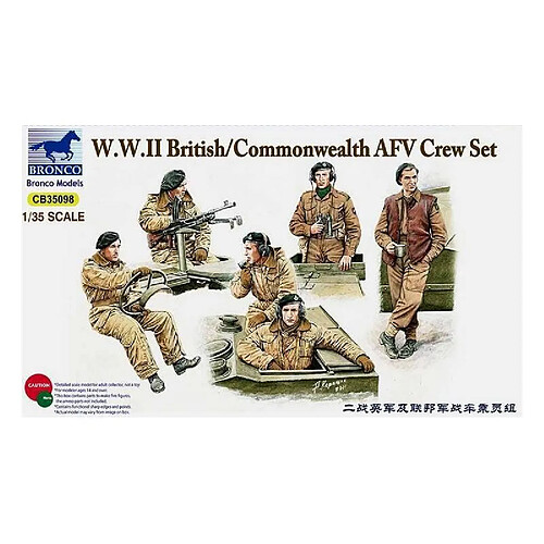 Bronco Models Figurine Mignature Wwii British/commonwealth Afv Crew Set