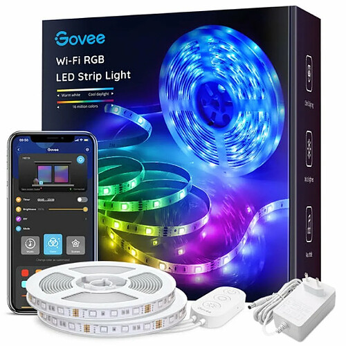 Bande LED Govee H6110 Smart Wi-Fi + Bluetooth RVB 10M