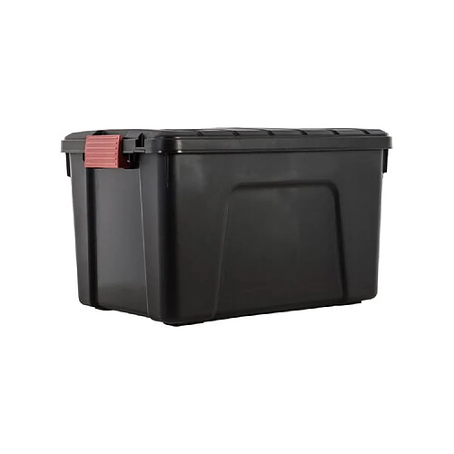 IRIS OHYAMA Lot de 3 boites de rangement bricolage - Store It All - 60 L - Noir et rouge - 59 x 39,5 x 35,5 cm