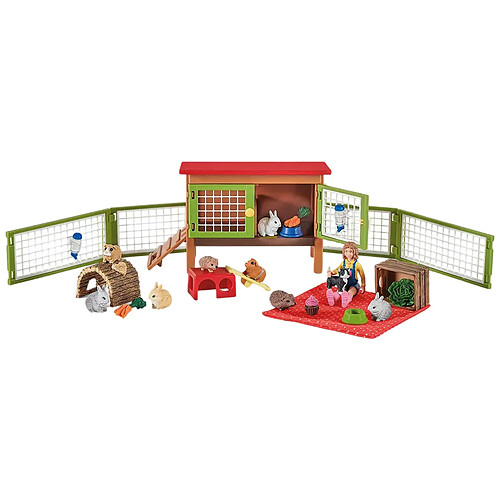 Schleich Ensemble de Jeu Pique-Nique avec les Petits Animaux Farm World Multicolore