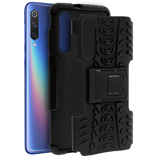 Avizar Coque Xiaomi Mi 9 Protection Hybride Rigide Souple Support Vidéo Noir