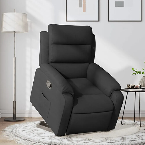 vidaXL Fauteuil inclinable noir tissu