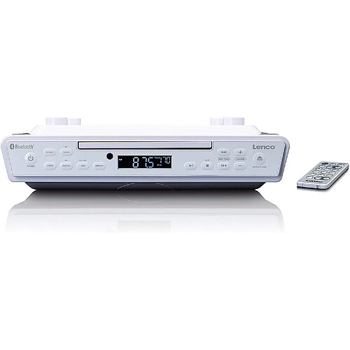 Lenco radio de cuisine FM Bluetooth avec lecteur CD blanc