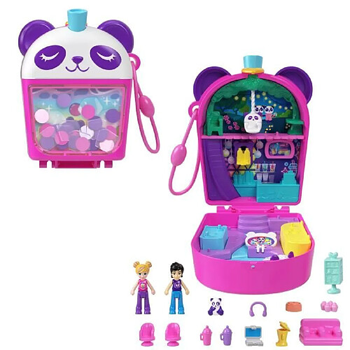 Polly Pocket-Panda Bubble Tea-Coffret avec 2 mini-figurines et panda HWN95