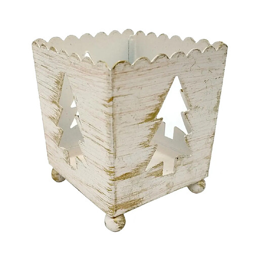 Bougeoir De Noël En Fer Arbre Creux Ange Home Party Decor Arbre Blanc