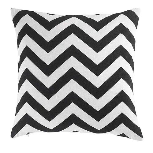 Paris Prix Housse de Coussin Zola 40x40cm Noir & Blanc