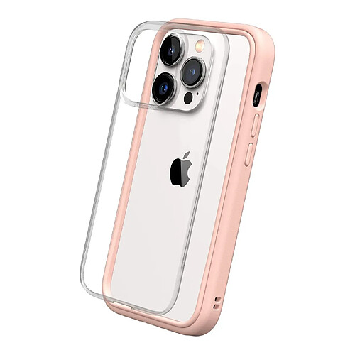 RHINOSHIELD Coque Compatible avec [iPhone 14 Pro] Mod NX - Protection Fine Personnalisable avec Technologie d'absorption des Chocs [sans BPA] - Rose Poudré